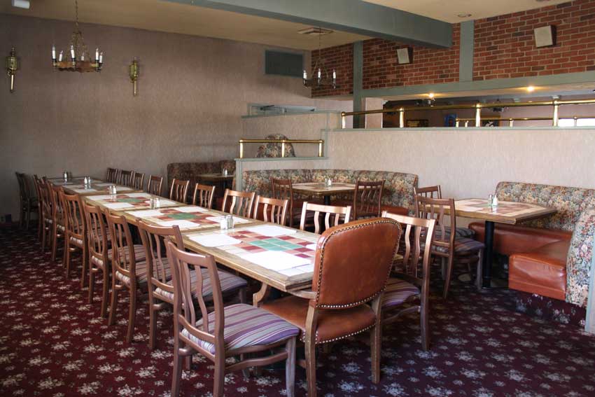 Tables set for a banquet